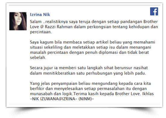 testimoni untuk - Razzi Rahman